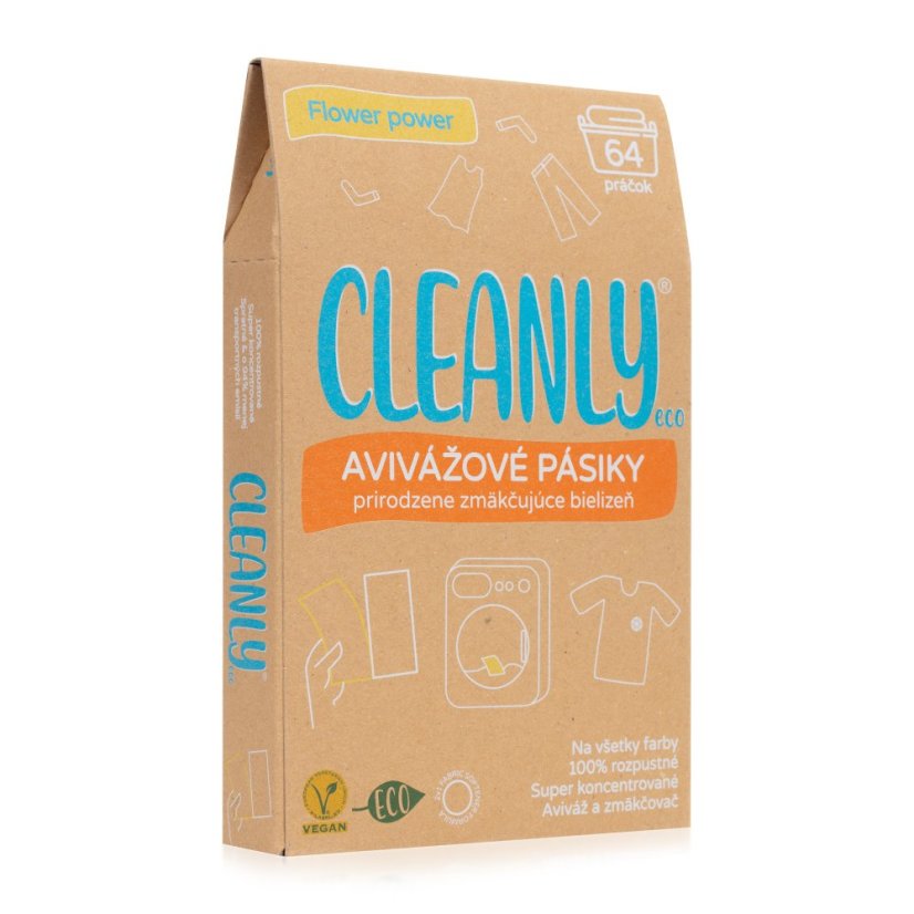 Cleanly Eco Avivážové pásiky Flower Power, 64 pracích dávok
