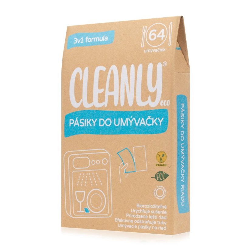 Cleanly Eco Pásiky do umývačky 3v1, 64 dávok