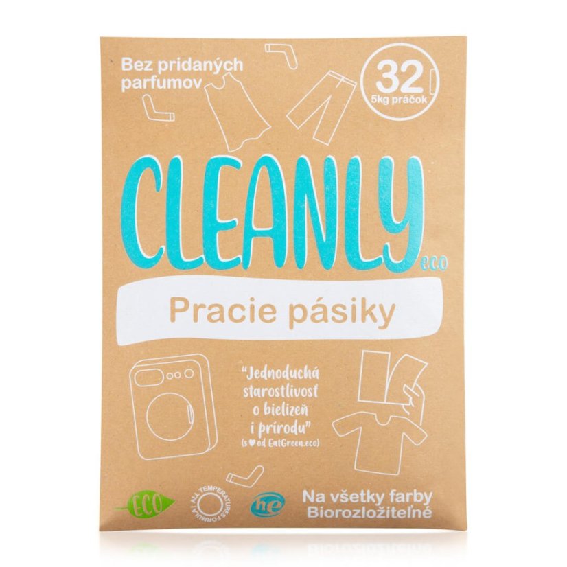 Cleanly Eco Prací pásky na 32 praní bez vůně