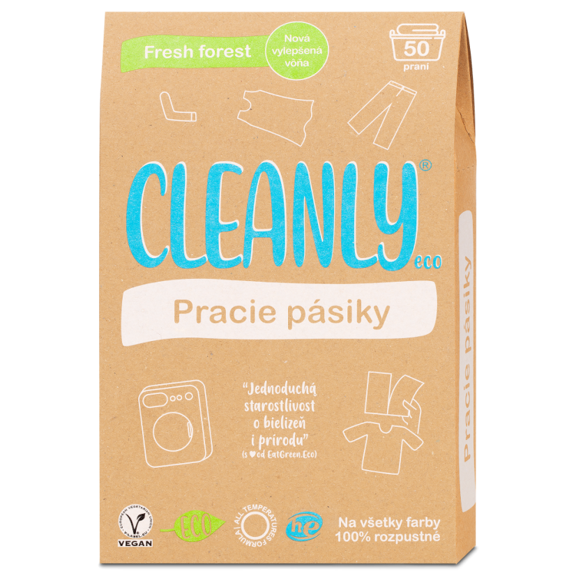 Cleanly Eco Pracie pásiky na 50 praní s vôňou Fresh Forest